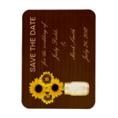 Rustikaler Gelber Mason Jar speichert das Date Mag Magnet (Vertikal)