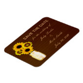 Rustikaler Gelber Mason Jar speichert das Date Mag Magnet (Linke Seite)