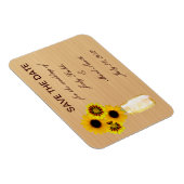 Rustikaler Gelber Mason Jar speichert das Date Mag Magnet (Rechte Seite)