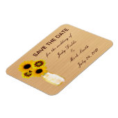 Rustikaler Gelber Mason Jar speichert das Date Mag Magnet (Linke Seite)