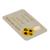 Rustikaler Gelber Mason Jar speichert das Date Mag Magnet (Rechte Seite)