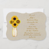 Rustikaler Gelber Mason Jars Junggeselinnen-Abschi Einladung (Vorderseite)