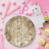 Rustikaler gemalter hölzerner pappteller (Party)