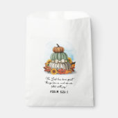 Rustikaler gesegneter Fall Sonnenblume Pumpkin Bib Geschenktütchen (Vorderseite)