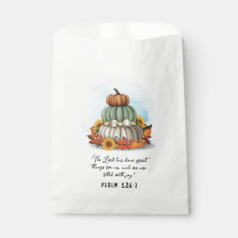 Rustikaler gesegneter Fall Sonnenblume Pumpkin Bib Geschenktütchen