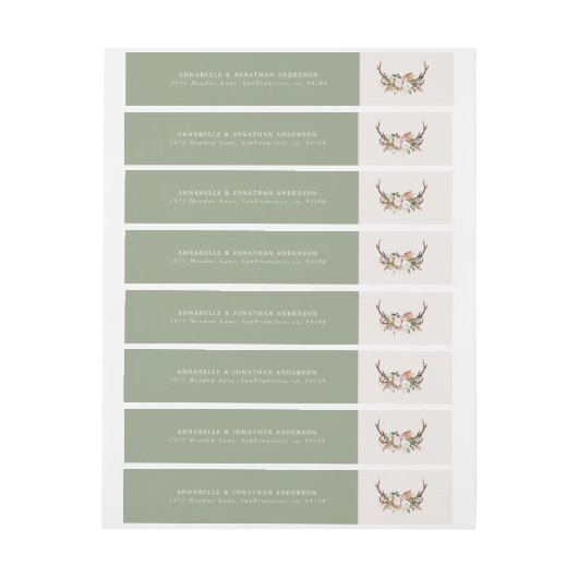 Rustikaler Geweih-Blumen-Umhang-Boho-Hochzeit (Bogen)