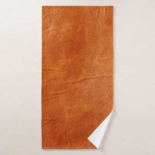 Rustikaler Ginger Glattleder Badehandtuch (Badehandtuch)