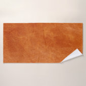 Rustikaler Ginger Glattleder Badehandtuch (Badehandtuch)