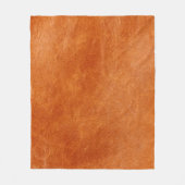 Rustikaler Ginger Glattleder Fleecedecke (Vorderseite)