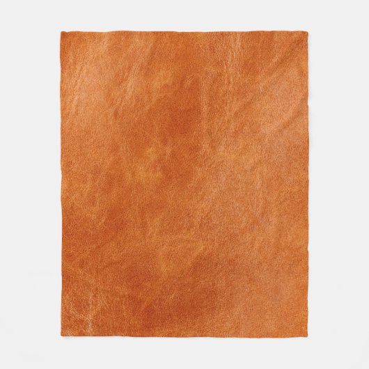 Rustikaler Ginger Glattleder Fleecedecke (Vorderseite)