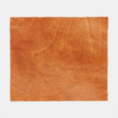 Rustikaler Ginger Glattleder Fleecedecke (Vorderseite (Horizontal))