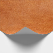 Rustikaler Ginger Glattleder Geschenkpapier (Ecke)
