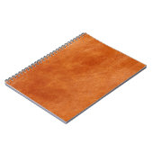 Rustikaler Ginger Glattleder Notizblock (Linke Seite)