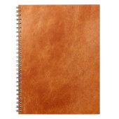 Rustikaler Ginger Glattleder Notizblock (Vorderseite)