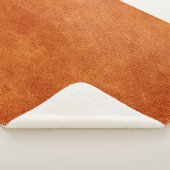 Rustikaler Ginger Glattleder Sherpadecke (3/4)