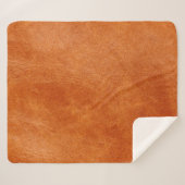 Rustikaler Ginger Glattleder Sherpadecke (Vorderseite (Horizontal))