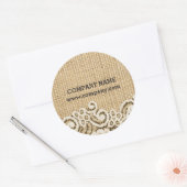 Rustikaler Girly Western-Lauf Runder Aufkleber (Umschlag)