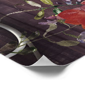 Rustikaler Glamour Stallholz Blüh & Blumensitze Poster (Ecke)