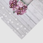 Rustikaler Glamour Wood & Burgund Mason Jar Blume Seidenpapier (Ausschnitt)