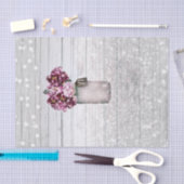 Rustikaler Glamour Wood & Burgund Mason Jar Blume Seidenpapier (Handwerk)