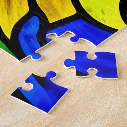 Rustikaler Glasschaum Country Sonnenblume Puzzle (Seite)