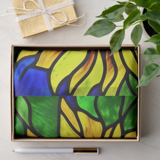 Rustikaler Glasschaum Country Sonnenblume Seidenpapier (Geschenk)