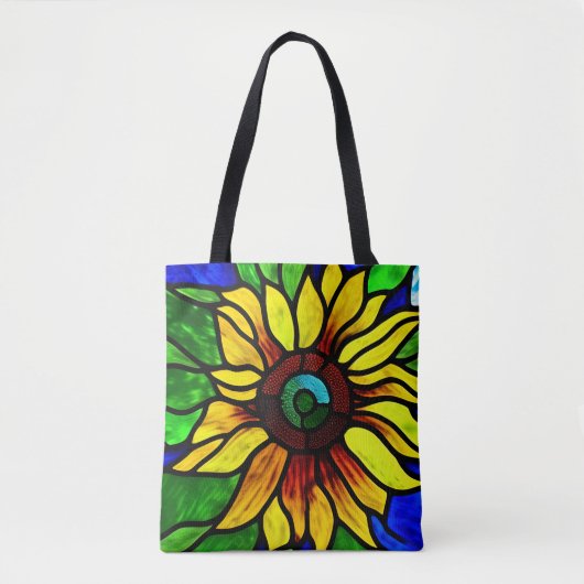 Rustikaler Glasschaum Country Sonnenblume Tasche (Vorderseite)