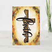 Rustikaler Glaube kreuzen religiöse moderne Inspir Karte (Vorderseite)