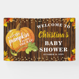 Rustikaler Glitzer Pumpkin Fall Neutral Baby Dusch Banner