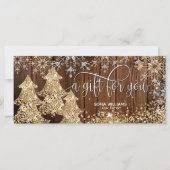 Rustikaler Glitzer Weihnachtsbaum Schneeflocken (Vorderseite)