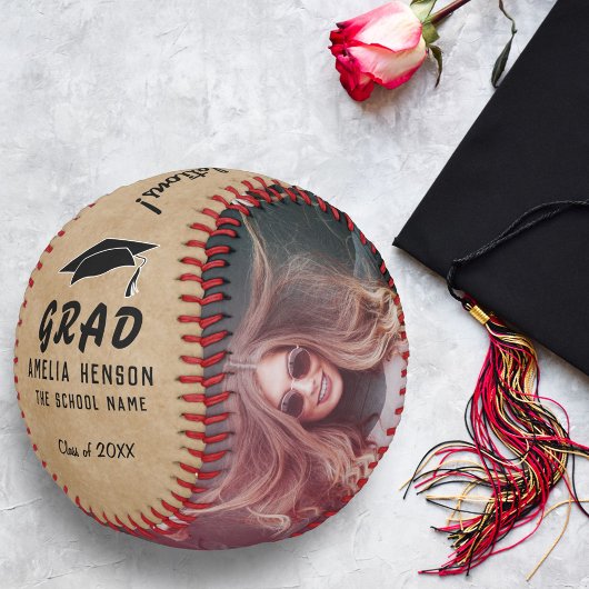 Rustikaler Glückwunsch Grad Graduierung Cap 2 Foto Baseball
