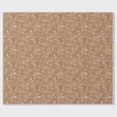Rustikaler Gold-Glitter-Geburtstag Geschenkpapier (Flach)