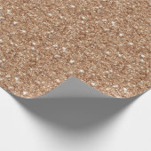Rustikaler Gold-Glitter-Geburtstag Geschenkpapier (Ecke)