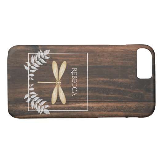 Rustikaler Golddragonfly Personalisiert Case-Mate iPhone Hülle (Rückseite (Horizontal))
