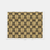 Rustikaler goldener Korbgeflecht-Muster-Fleece Bla Fleecedecke (Vorderseite (Horizontal))