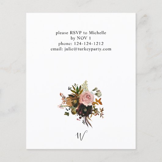 Rustikaler Goldfall-Erntedank Flyer (Hinten)