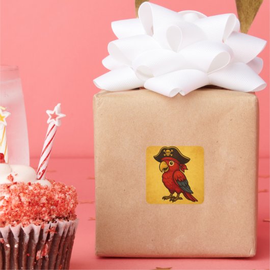 Rustikaler Goldpferd Quadratischer Aufkleber (Party)