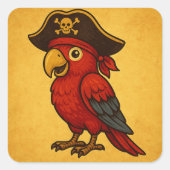 Rustikaler Goldpferd Quadratischer Aufkleber (Vorderseite)