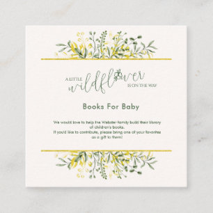 Rustikaler Goldrahmen Wildblumen-Bücher für Baby Begleitkarte