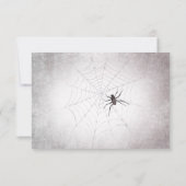 Rustikaler Gothic Black & Burgund Halloween QR Cod RSVP Karte (Rückseite)