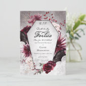 Rustikaler gotischer Tod zu meinen Vierzigern 50.  Einladung (Stehend Vorderseite)