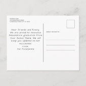 Rustikaler Graduate Custom 3 Foto Wood Abschluss Ankündigungspostkarte (Rückseite)