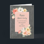 Rustikaler Grandson und seine Ehefrau Hochzeitstag Karte<br><div class="desc">Glückliche Hochzeitskarte für Enkel und seine Ehefrau mit rustikalen Blume,  Chalkboard-Muster und Herz Vers.</div>