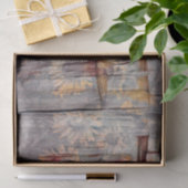 Rustikaler Grauer Western Bull Skull Gelbe Sonnenb Seidenpapier (Geschenk)