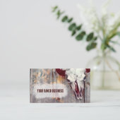 Rustikaler Grauer Western Bull Skull Gelbe Sonnenb Visitenkarte (Stehend Vorderseite)