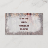 Rustikaler Grauer Western Bull Skull Gelbe Sonnenb Visitenkarte (Rückseite)