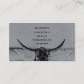 Rustikaler Grauschwarzer Western Visitenkarte (Rückseite)