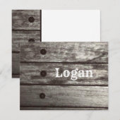 Rustikaler Grauzaun Danke für die Karte (Vorne/Hinten)