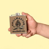 Rustikaler GRILLMASTER-Custom Vinyl Wrapped Flask Flachmann