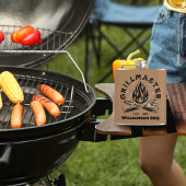 Rustikaler GRILLMASTER-Custom Vinyl Wrapped Flask Flachmann